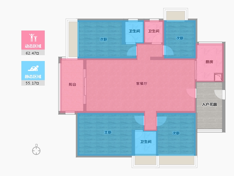 广东省-江门市-奥园汇源新都-112.93-户型库-动静分区