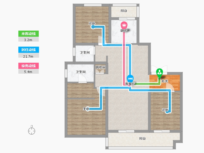 河南省-洛阳市-中浩德・山水文苑-102.00-户型库-动静线