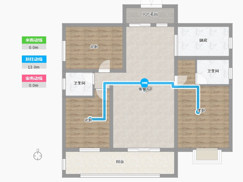 湖南省-邵阳市-邵东壹号-107.05-户型库-动静线