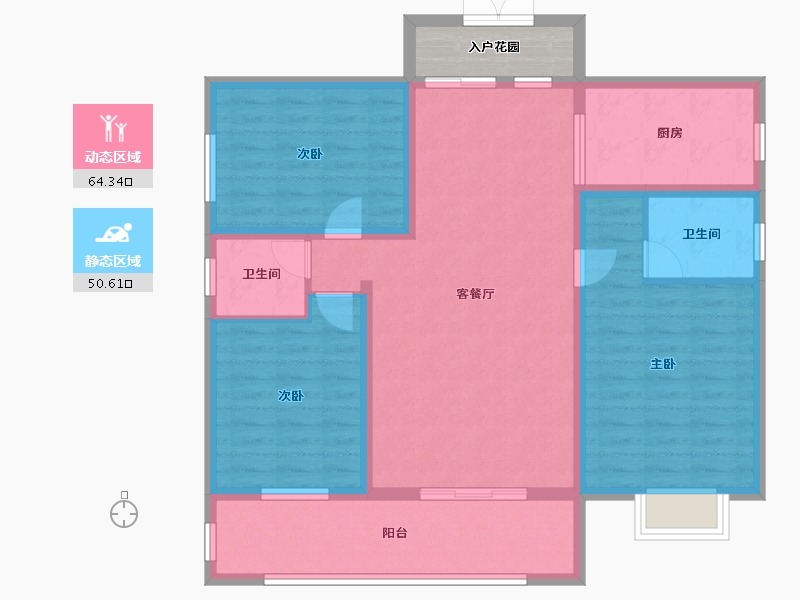 湖南省-邵阳市-邵东壹号-107.05-户型库-动静分区