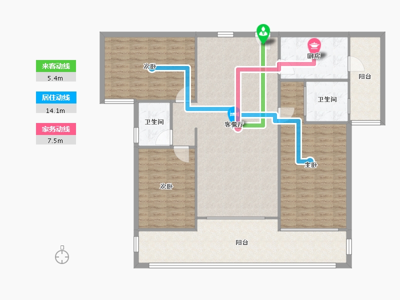 广东省-深圳市-合正中央原著-133.42-户型库-动静线