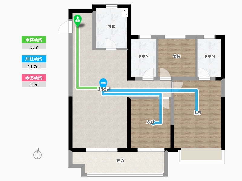 山东省-泰安市-五岳风华-92.00-户型库-动静线