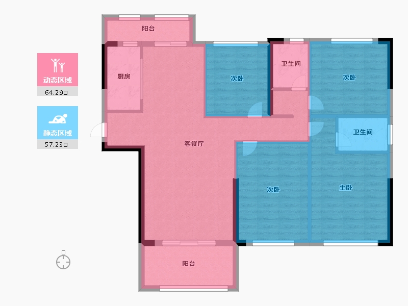 福建省-宁德市-天润紫金郡-109.99-户型库-动静分区