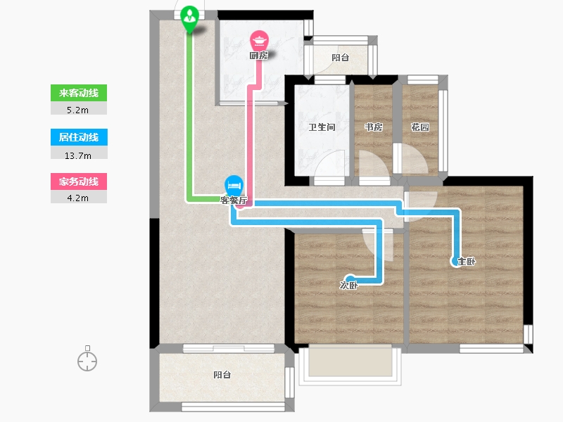 湖南省-长沙市-保利香槟国际-65.72-户型库-动静线