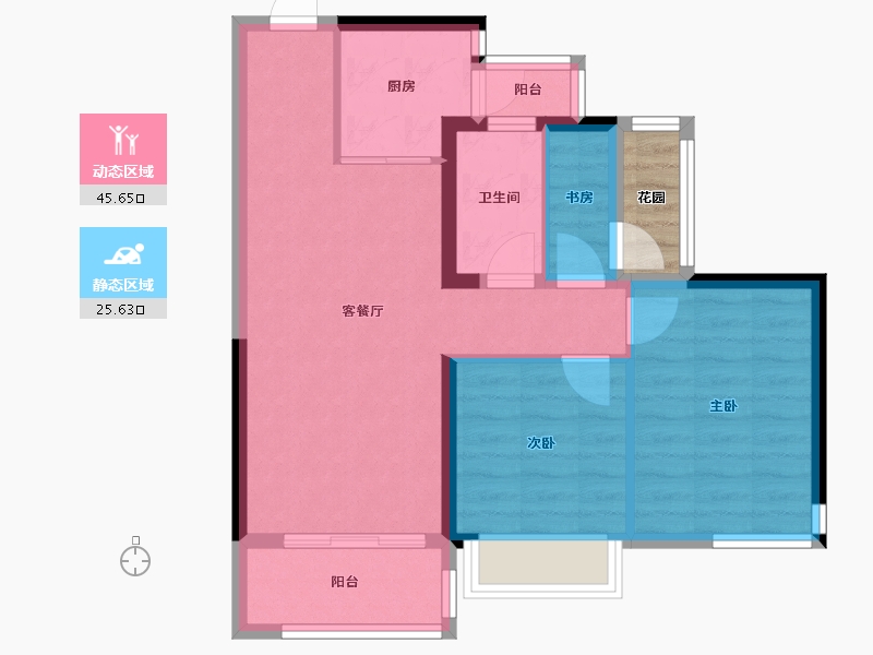 湖南省-长沙市-保利香槟国际-65.72-户型库-动静分区