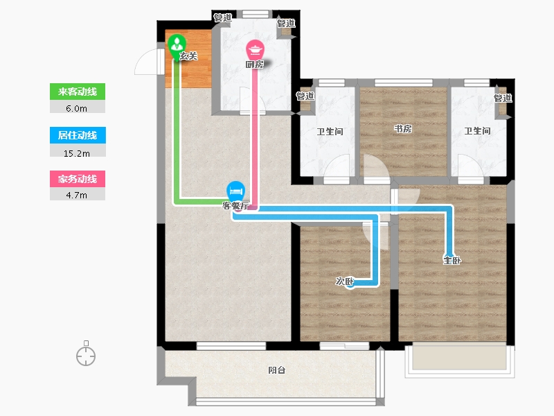 山东省-泰安市-五岳风华-92.00-户型库-动静线