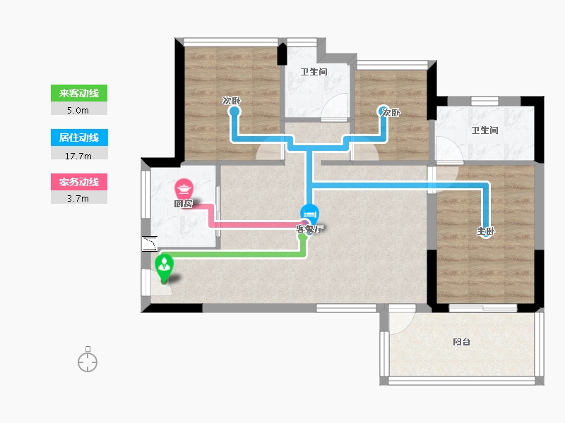 广东省-广州市-万科幸福悦花园-67.00-户型库-动静线