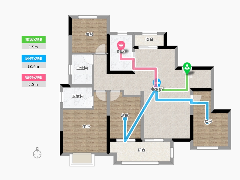 四川省-成都市-金樾府邸-98.09-户型库-动静线