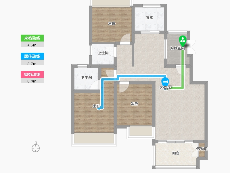 四川省-南充市-蓬安英伦庄园-87.12-户型库-动静线