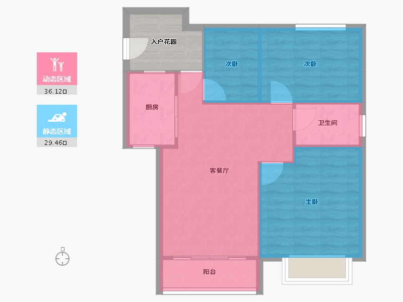 广东省-佛山市-和丰颖苑-64.75-户型库-动静分区