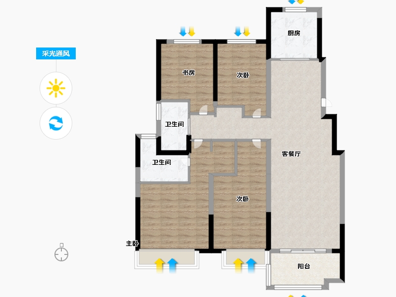 江苏省-徐州市-养育-115.00-户型库-采光通风