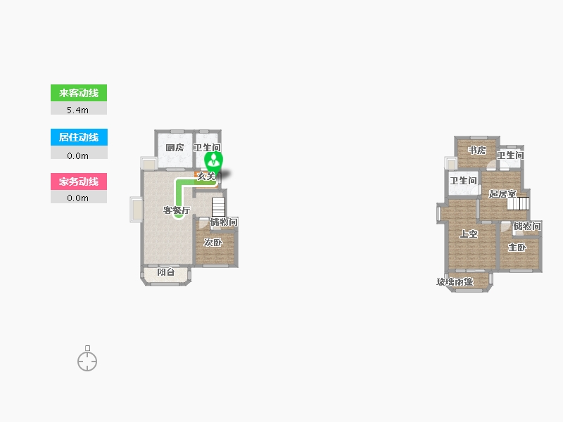 湖北省-武汉市-金地・保利・褐石公馆-122.69-户型库-动静线