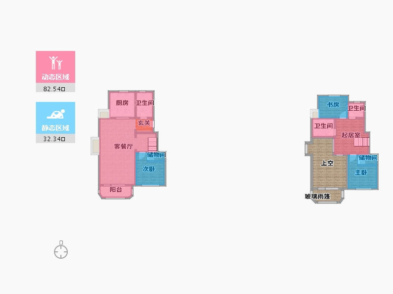 湖北省-武汉市-金地・保利・褐石公馆-122.69-户型库-动静分区