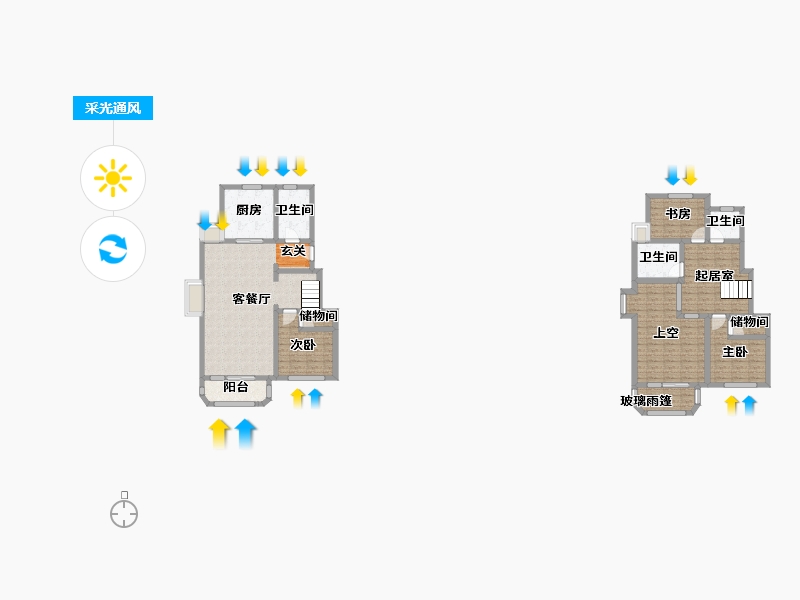 湖北省-武汉市-金地・保利・褐石公馆-122.69-户型库-采光通风