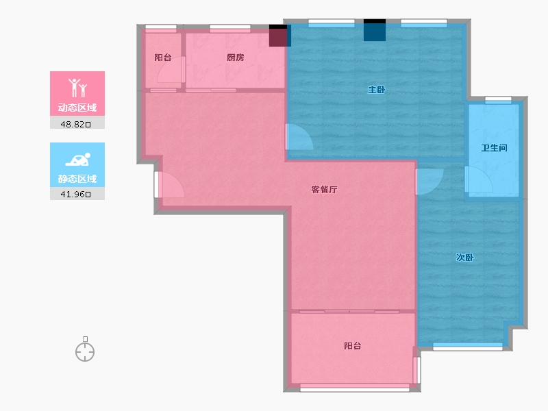 浙江省-宁波市-合生杭州湾国际新城三期-82.76-户型库-动静分区