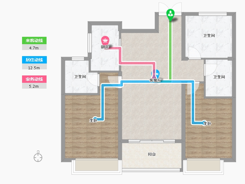 山东省-泰安市-宁阳城开林溪郡-94.00-户型库-动静线