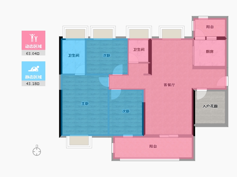 广东省-韶关市-保利大都会-101.36-户型库-动静分区