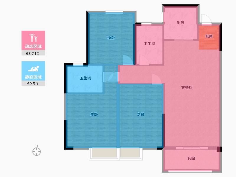 浙江省-湖州市-中梁国宾府-117.54-户型库-动静分区