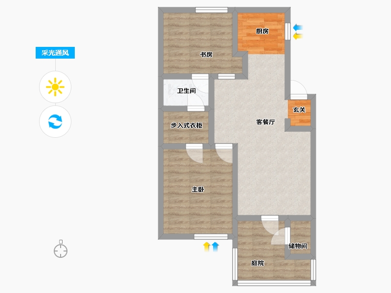 Florida-Leon-Meridian Place Apartments-67.14-户型库-采光通风