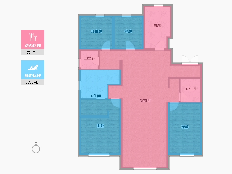 辽宁省-沈阳市-越秀星汇云锦-116.90-户型库-动静分区