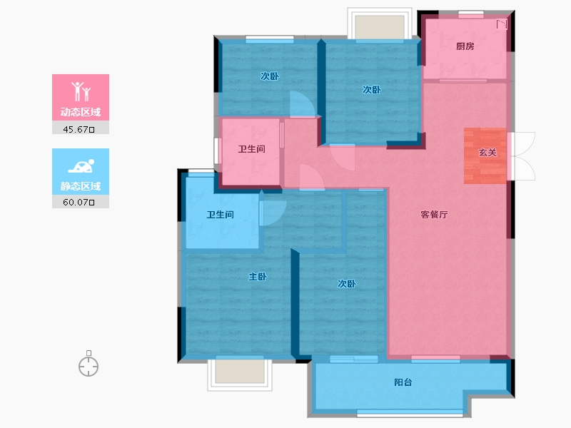 湖北省-武汉市-融侨方圆-94.89-户型库-动静分区