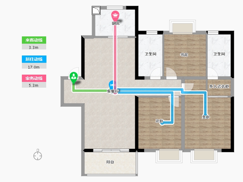 江西省-南昌市-新力东园-110.00-户型库-动静线