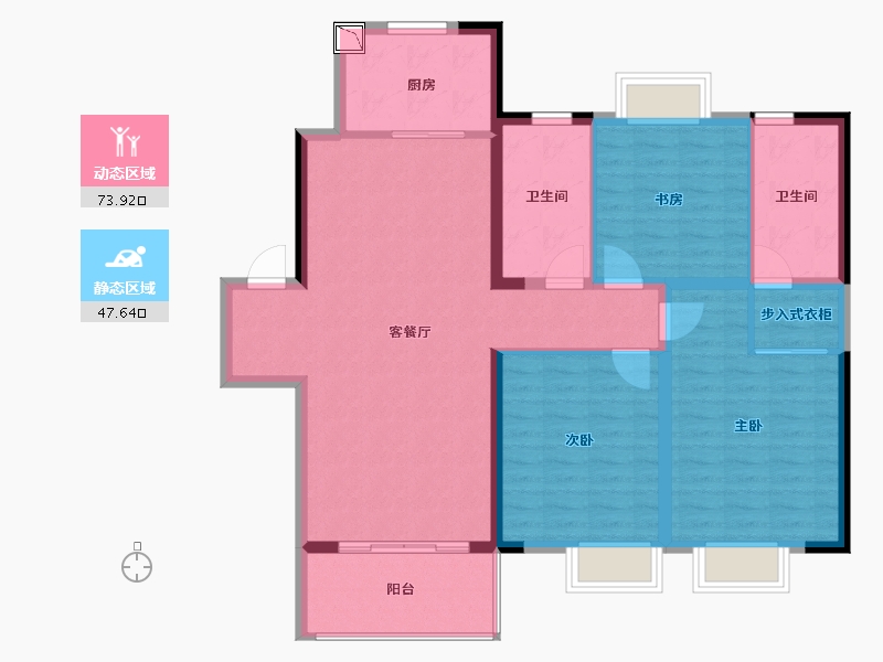 江西省-南昌市-新力东园-110.00-户型库-动静分区