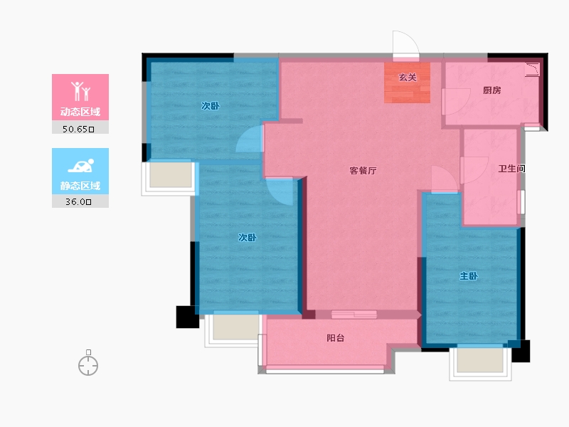 湖北省-武汉市-曦地港CITY ON-77.46-户型库-动静分区