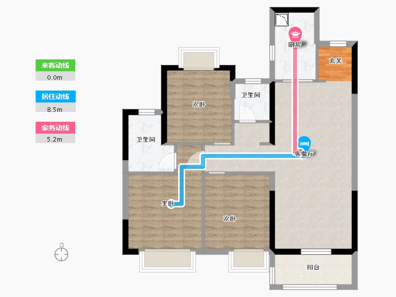 湖北省-武汉市-中海尚�Z-92.00-户型库-动静线