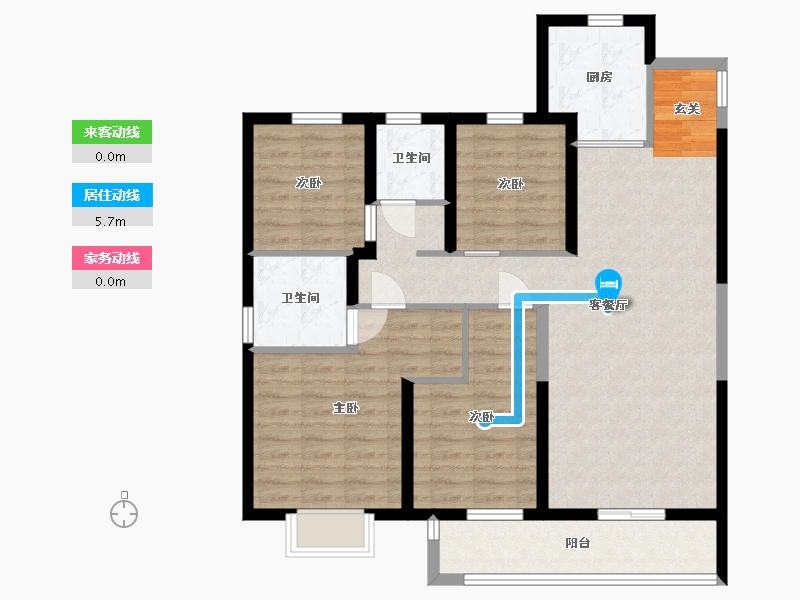 湖北省-武汉市-万科新都会-97.96-户型库-动静线