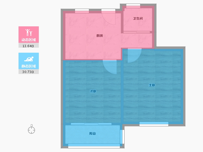 上海-上海市-宜川一村-40.00-户型库-动静分区