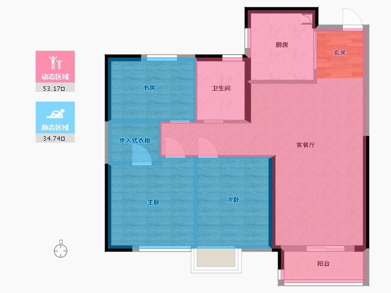 湖北省-武汉市-武地华发时光-79.03-户型库-动静分区