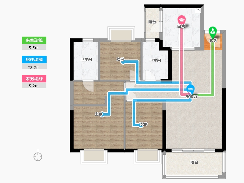 福建省-福州市-莆田恒大悦府-92.76-户型库-动静线