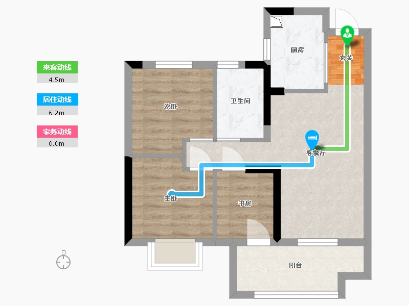 福建省-福州市-壹号学府-54.59-户型库-动静线