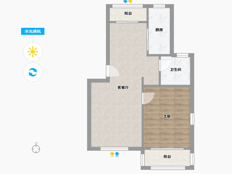 上海-上海市-宜浩佳园-53.55-户型库-采光通风