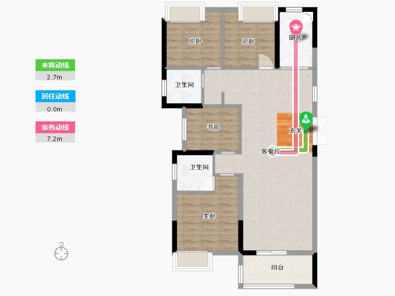 福建省-龙岩市-世茂德兴云玺-91.89-户型库-动静线