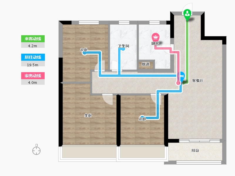 湖北省-武汉市-大华锦绣时代-80.00-户型库-动静线