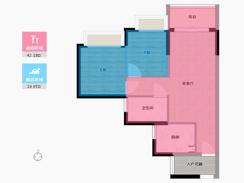 广东省-广州市-时代倾城-57.95-户型库-动静分区