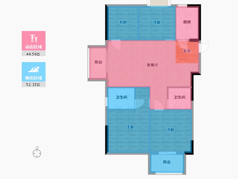 福建省-福州市-宏发御榕府-87.86-户型库-动静分区