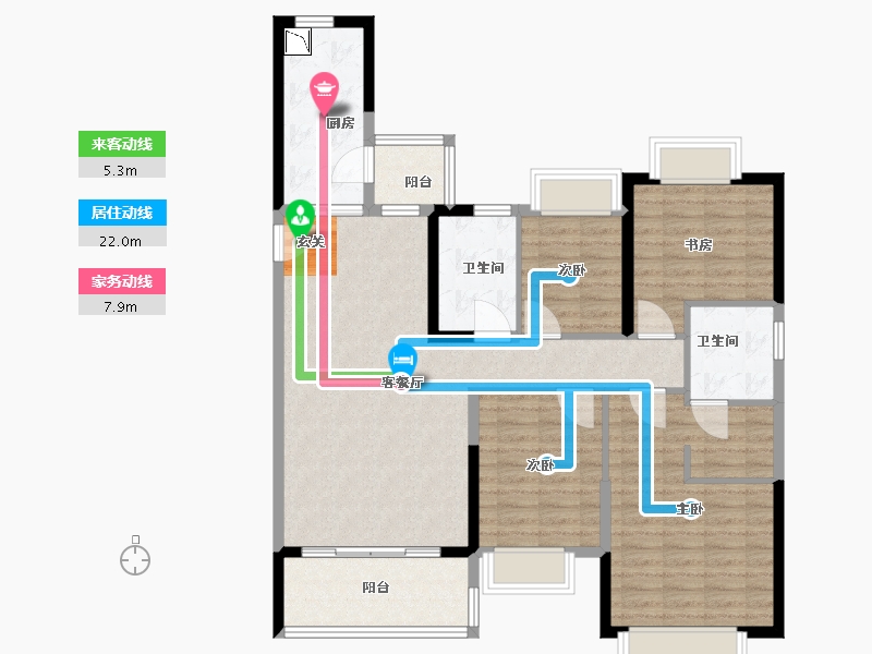 福建省-福州市-莆田恒大悦府-108.38-户型库-动静线