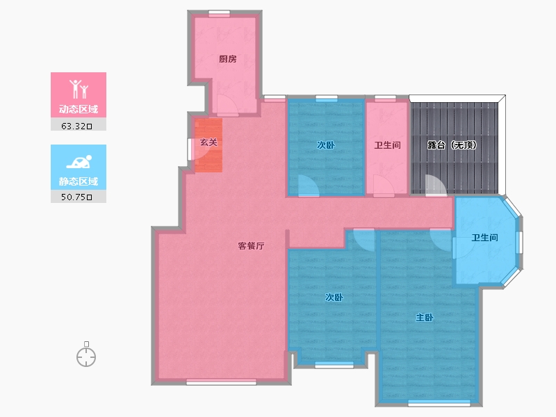 辽宁省-沈阳市-金地檀悦-115.01-户型库-动静分区