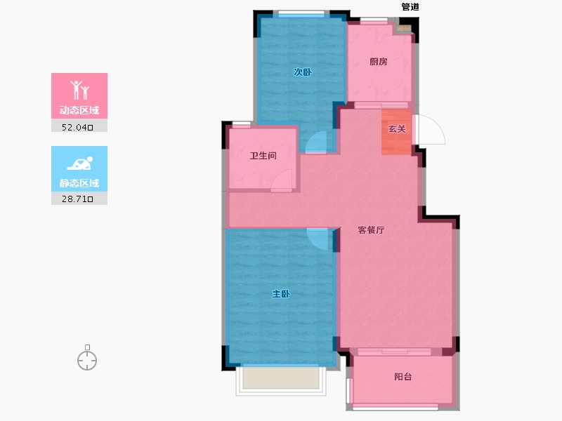 江苏省-南京市-汤山温泉康养小镇-73.00-户型库-动静分区