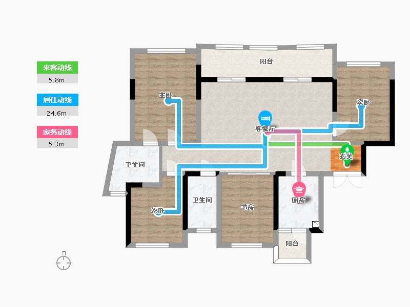 重庆-重庆市-弘阳天宸一品-113.74-户型库-动静线