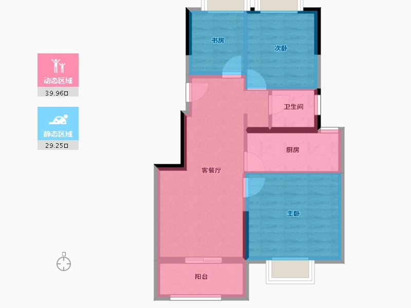 云南省-昆明市-璀璨星城-61.48-户型库-动静分区