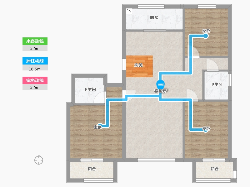 北京-北京市-北科建翡翠华庭-89.08-户型库-动静线