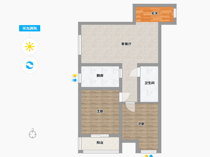 河北省-保定市-名流家和-70.00-户型库-采光通风