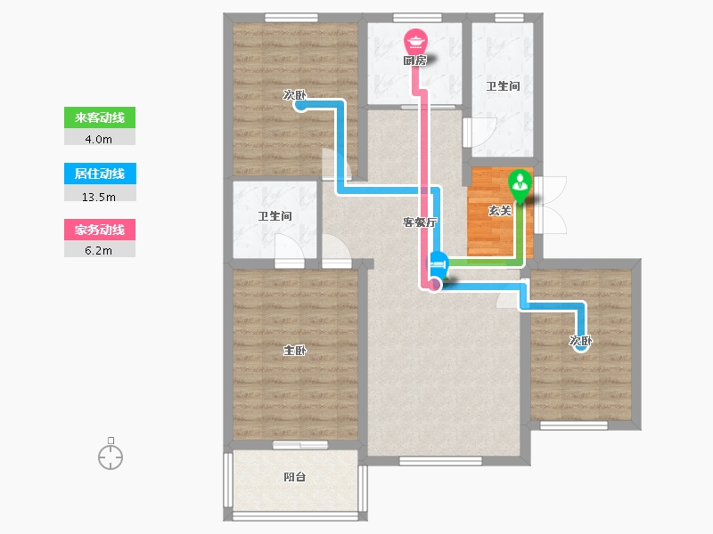 北京-北京市-荣庭・国泰华庭-97.22-户型库-动静线