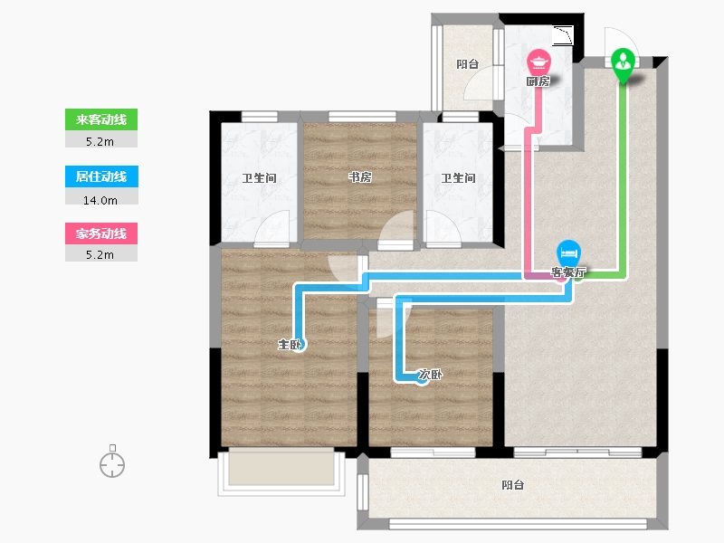 云南省-玉溪市-桃李郡-83.13-户型库-动静线