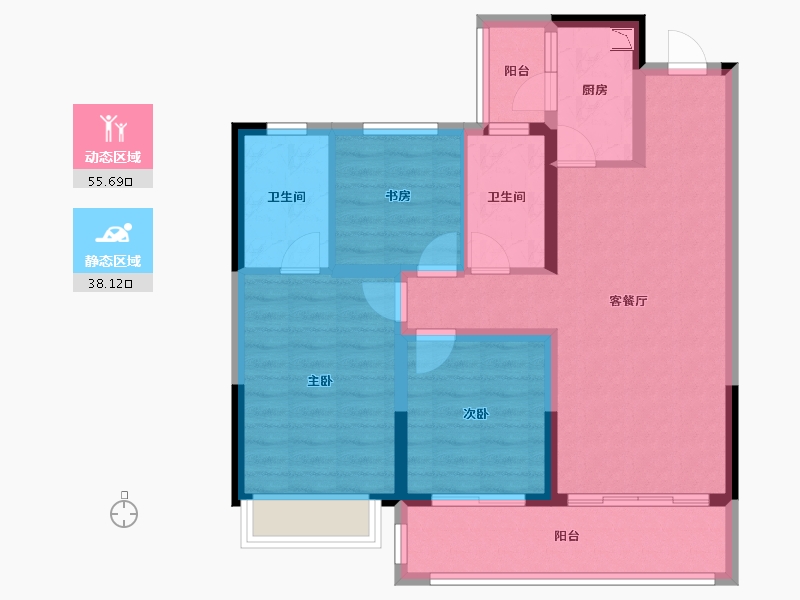 云南省-玉溪市-桃李郡-83.13-户型库-动静分区