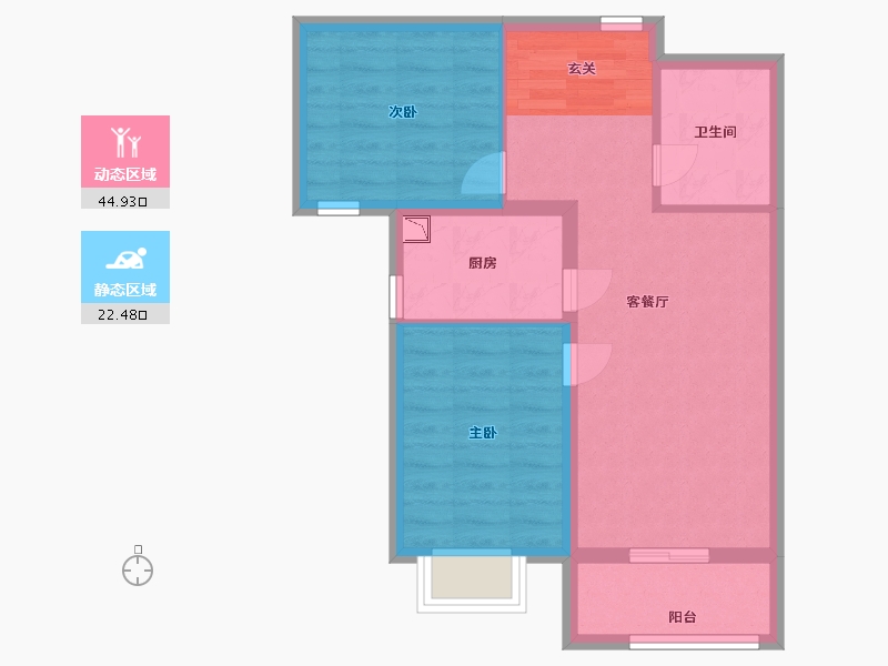 北京-北京市-文安智慧新城-59.78-户型库-动静分区